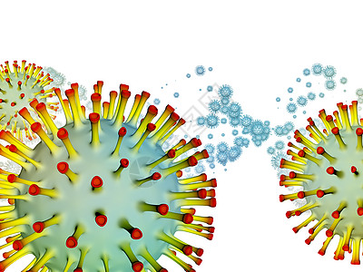 冠状病病流行系列冠状病颗粒微元素的三维图解,用于病流行病感染疾病健康项目图片