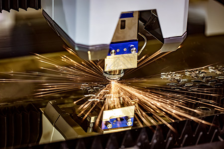 机械火花数控激光切割金属现代工业技术激光切割工作光学引导高功率激光的输出激光光学数控计算机数控背景