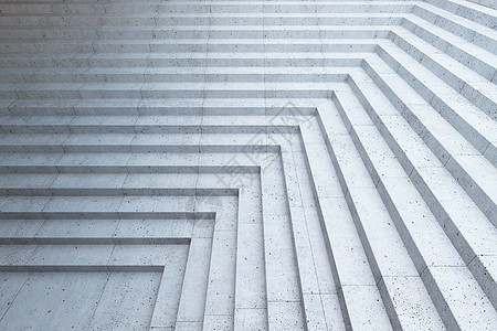 城市中的空楼梯,三维渲染图片