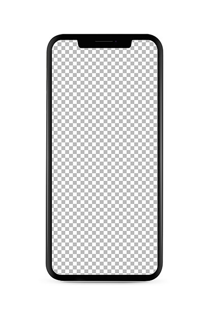 无边框智能手机,空白透明屏幕,隔离白色背景上屏幕被切割出路径隔离无边框智能手机图片