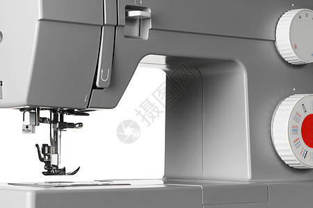现代电动缝纫机隔离白色背景上现代电动缝纫机图片