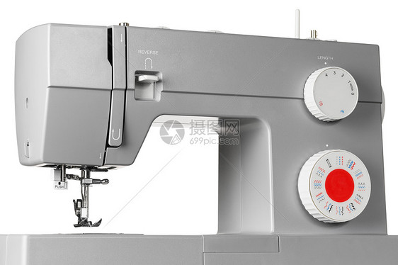 现代电动缝纫机隔离白色背景上现代电动缝纫机图片