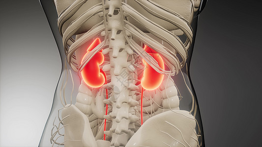 系统解剖三维医学上准确地说明了肾脏医学上准确地说明肾脏背景