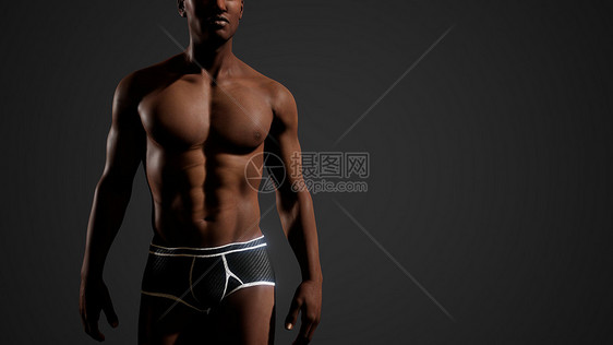 裸胸的非裔美国男图片