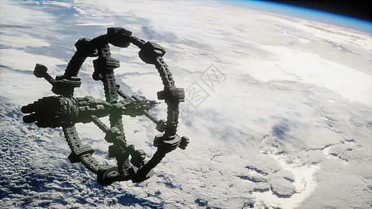 地球宇宙飞船的景色国际站正绕地球运行地球宇宙飞船的景色国际站正绕地球运行图片