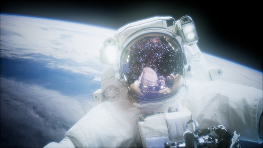 太空行走的宇航员这幅图像的元素由美国宇航局提供图片