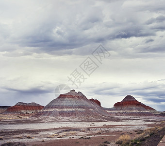 山脉油漆沙漠,石化森林公园,亚利桑那州,美国图片