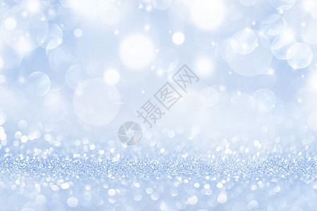 银色圣诞背景与Bokeh灯银色圣诞背景图片