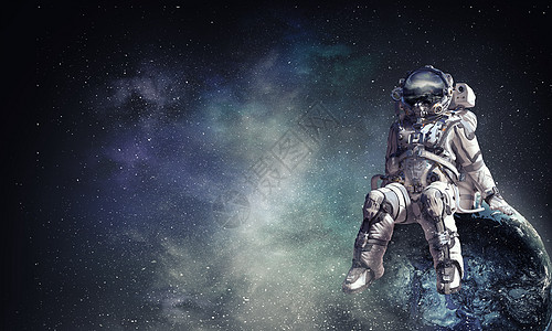 星球上的宇航员背景图片