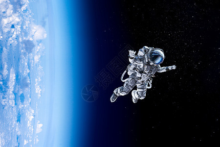 太空中的宇航员地球上这幅图像的元素由美国宇航局提供探索外层图片