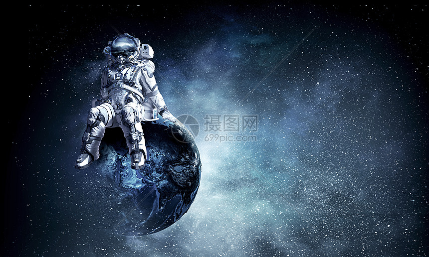 宇航员坐地球上这幅图像的元素由美国宇航局提供的宇航员穿着太空服地球上高清图片下载 正版图片 摄图网