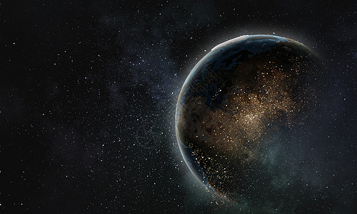 行星撞地球来自太空的地球展示了所有的美丽这幅图像的元素由美国宇航局提供的们独特的宇宙背景