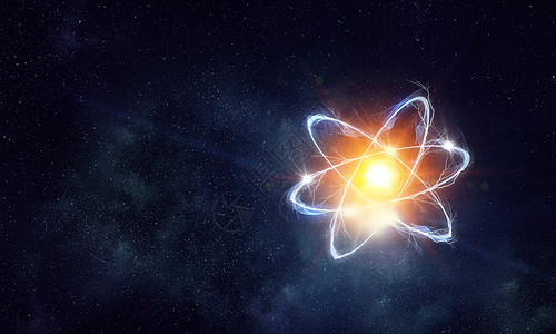 原子中科学技术能源的原子分子抽象图片