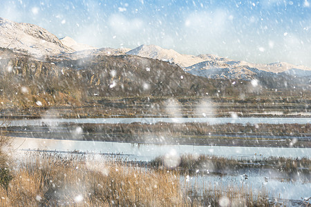 美丽的冬季景观形象雪登山其他山峰雪多尼亚公园大雪风暴图片