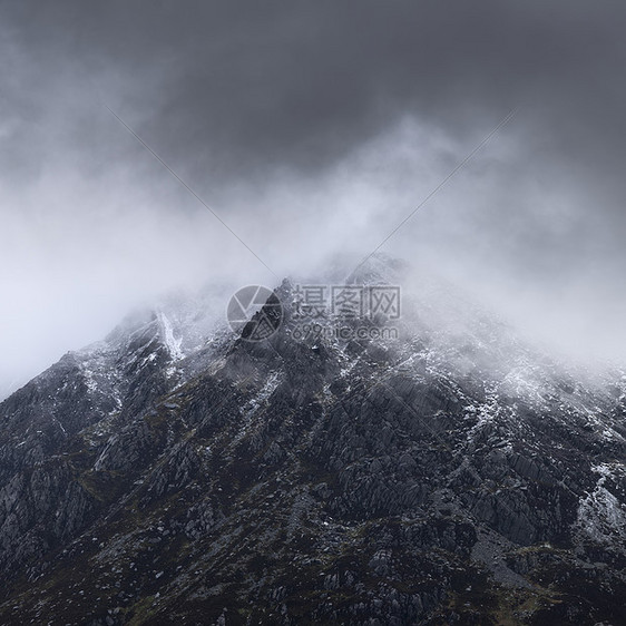 惊人的细节景观图像的雪帽笔YrOle文山雪冬风暴图片