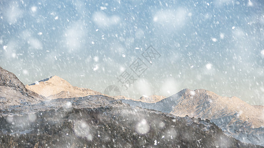 美丽的冬季景观形象雪登山其他山峰雪多尼亚公园大雪风暴图片