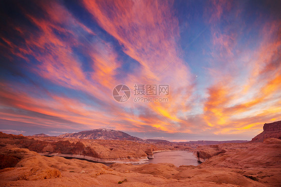 太阳湖的鲍威尔湖美国美丽的犹他州景观美丽的寻常的风景图片