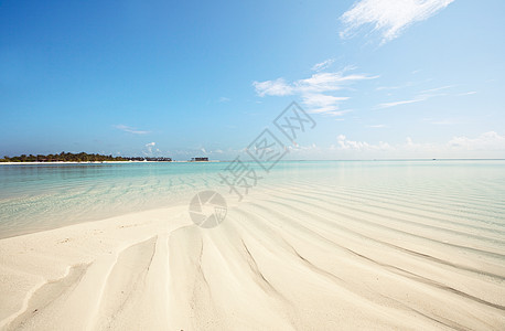 美丽的马尔代夫海滩自然美丽的背景图片