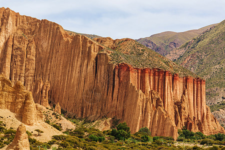 玻利维亚托皮萨附近的玻利维亚峡谷寻常的岩层美丽的山脉景观图片