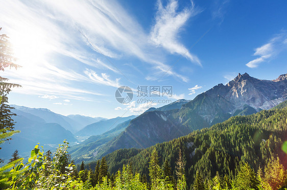 夏季加大落基山脉风景如画的山景图片