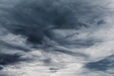 智利海洋海岸上空剧烈的风暴云图片