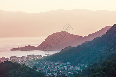 土耳其美丽的海岸线神奇的自然景观沿着荔枝徒步旅行的方式图片