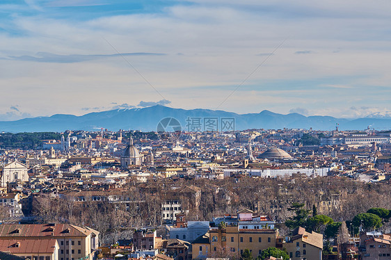 意大利露台的罗马天际线景观图片