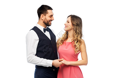 人们的观念穿着派服装的幸福夫妇穿着派衣服的幸福夫妇图片