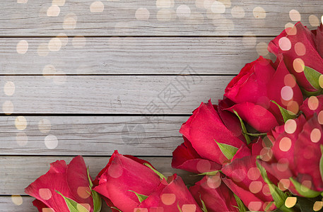 鲜花,情人节假日红玫瑰节日灯白色背景上红玫瑰图片