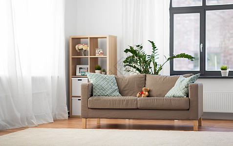 舒适,家具室内沙发与垫子舒适的家庭客厅沙发垫子舒适的家庭客厅背景图片