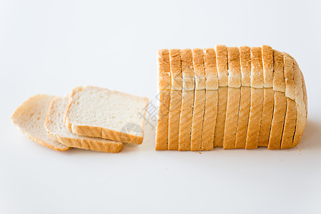 食物,垃圾食品健康的饮食白色包把白色吐司包收来图片