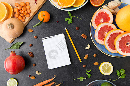 健康饮食饮食笔记本,水果蔬菜石板桌笔记本,水果蔬菜图片