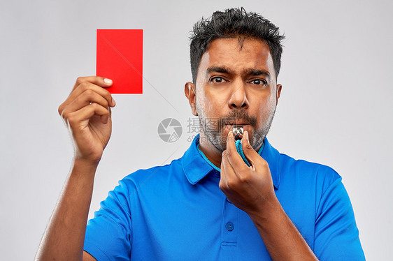 运动,谨慎,游戏足球印度裁判口哨出示红色点球卡印度裁判口哨,出示红牌图片