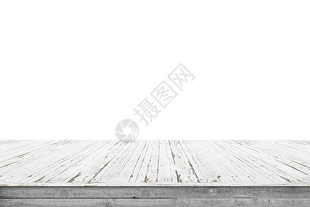 木板的木制舞台白色油漆背景图片