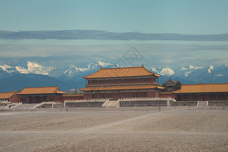 紫禁城世界上最大的宫殿建筑群位于中国北京的中心图片