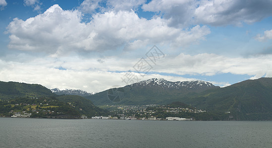 吉兰格峡湾的自然景观挪威山图片