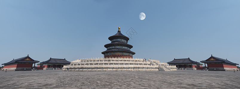 东极天坛北京市中心的寺庙修道院建筑群背景