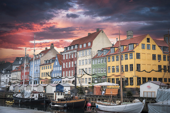 纽哈文哥本哈根的老港丹麦图片