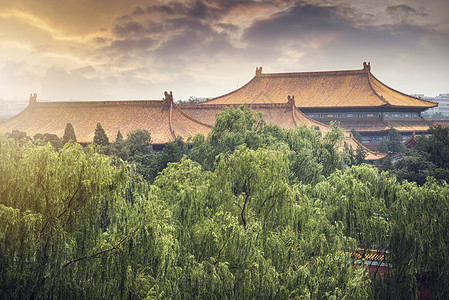 紫禁城世界上最大的宫殿建筑群位于中国北京的中心图片