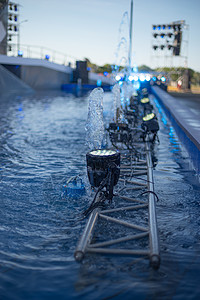 喷泉特写水上表演的部分场景图片
