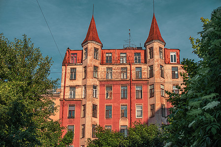 彼得堡市的房子俄罗斯图片