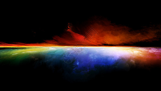 透视涂料系列视觉上吸引力的背景,由云,颜色,灯光地平线为作品的插图,绘画,创造力想象力背景图片