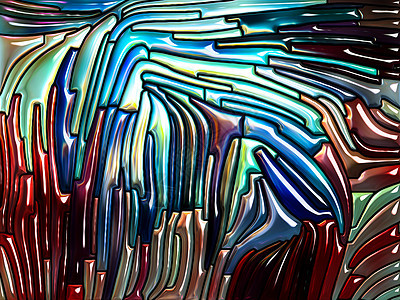 液体图案系列彩色璃的构图人联想新艺术与自然美灵的隐喻关系图片