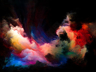 彩色流动系列由数字油漆流成的背景,用于音乐创造力想象力艺术等项目图片