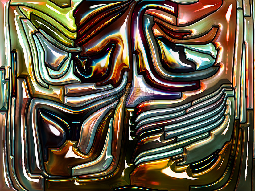 彩色图案系列铅璃的背景人想关于自然美灵的艺术新作品