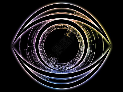 知识系列的眼睛由眼睛图标箭头成的抽象爆发科学教育现代技术的上图片
