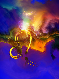黄道十宫十宫的颜色象征狮子座五颜六色的抽象背景,星座宗教神秘的的插图图片