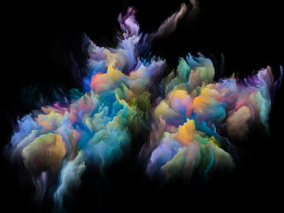 着色系列三维生动的云层艺术想象力创造力教育的抽象图片