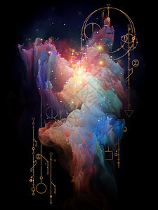 自的数学柏拉图式系列抽象分形星云神秘符号关于内自,占星术,神秘,巫术,魔法及其符号图片
