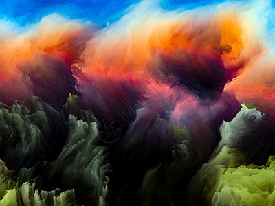 外星大气可能的星球系列由充满活力的色调渐变流动,艺术创意项目的背景图片